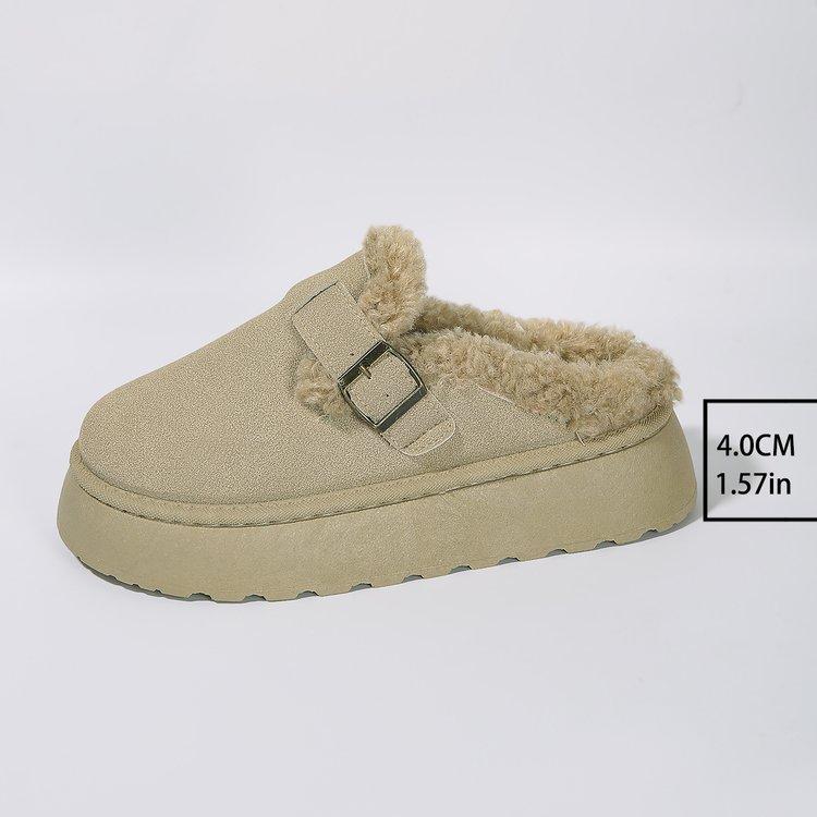 Fashion Autumn Winter Women Warm Snow Boots Short Plush Thick Bottom Shoes Women Footwear Slip-On Slippers Plus Size 36-44 Botas Mujer