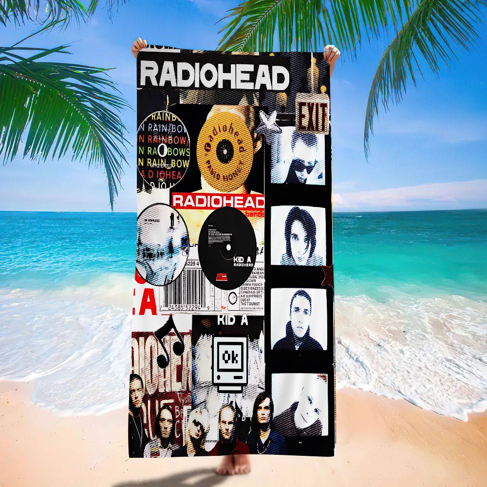 1pc soft Band R-Radioheades Bath Towel Microfiber Soft Water Absorbing Breathable For Girl Kids Decorative Cartoon Beach Towel