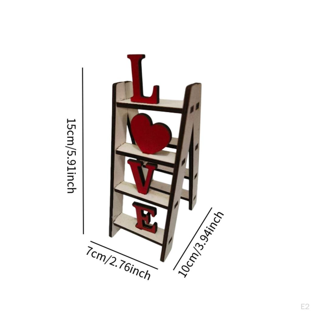 Holzleiter Dekoration für Valentinstagstisch
