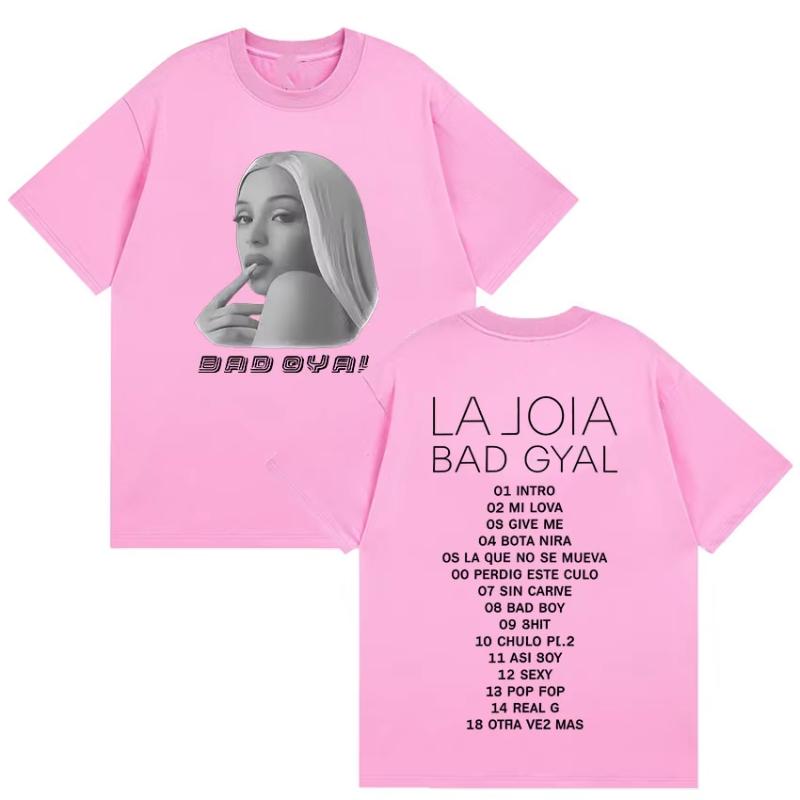 

Unisexs and Womens retro aesthetic fashion Tshirt casual cotton short sleeved Tshirt singer Bad Gyal Tour Merch Tshirt 4XL