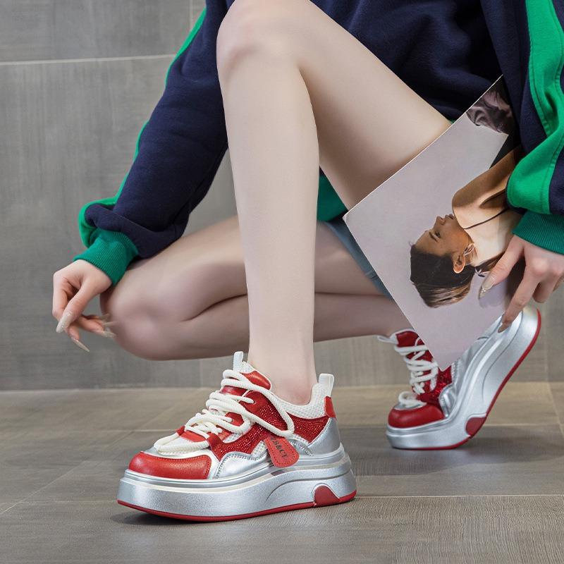 9981 leather high-top shoes children's new versatile spring and autumn platform sports and leisure shoes