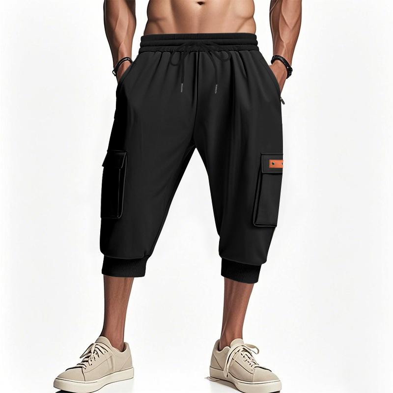 Men S Summer Solid Color Short Sleeve T Shirt Shorts Loose Sport Set S чёрный