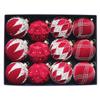 12 Pieces/set, Christmas Decorations, Colored Diamonds, Flocking, Christmas Ball Gift Package, Christmas Tree Pendant, Holiday Decorations