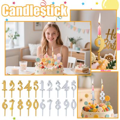 Ein Set Digitaler Kerzenhalter, Kerzenhalter-Geschenke, Handgefertigte Kerzenhalter-Dekorationen, Geeignet für Geburtstagskuchen, Jubiläumsfeiern Und Mehr.