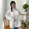 Johnature Damen Tops Shirts Sommer Umlegekragen Vintage Casual Print Umlegekragen Locker All Match Einfache Tops