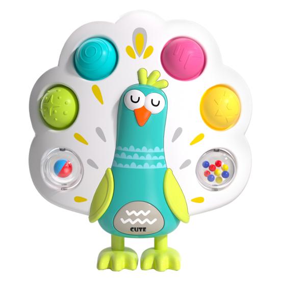

Baby Sensory Toy Finger Training Press Bubbles with Rotate Balls Toy Cute Design Durable Drop-Resistant Fine Motor Skills Development Kids Toy белый