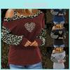Stylish Women's Leopard Print Cold One Shoulder T-shirt Blouse For Casual Wear