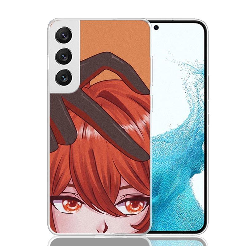 Coque de téléphone Genshin Love Walnut Pour Samsung Galaxy S25 S24 S23 S22 S21 FE S20 Ultra S10 Plus Art Personnalisée Coque Capa S24 S23 S2