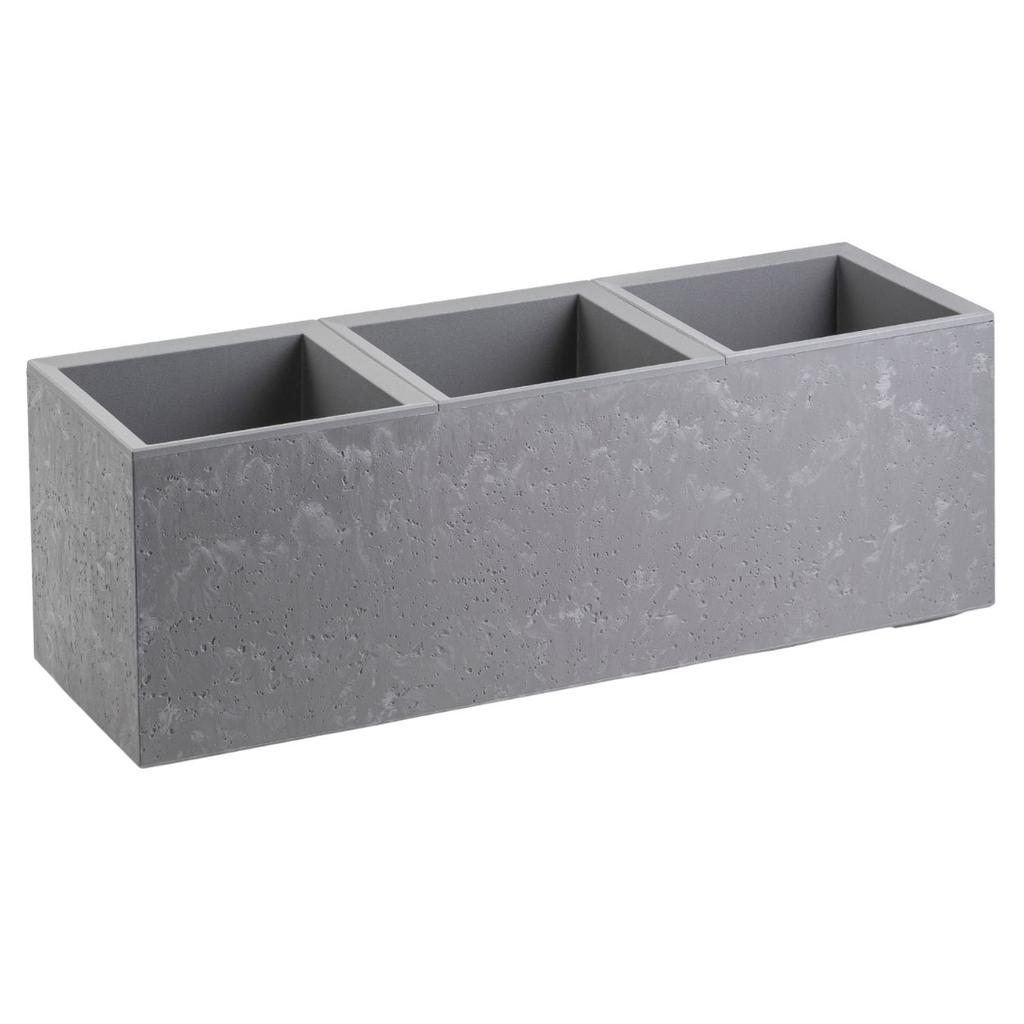 Donica Betonique Na Kółkach Szary Beton 90X30Xh30 Cm