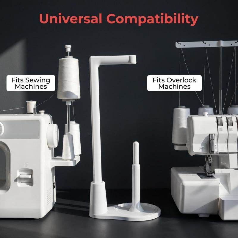 1-Pack Sewing Machine Bobbin Holder, Vertical Large Bobbin Holder, Anti-Tangle Thread Guide, Universal Sewing Accessories