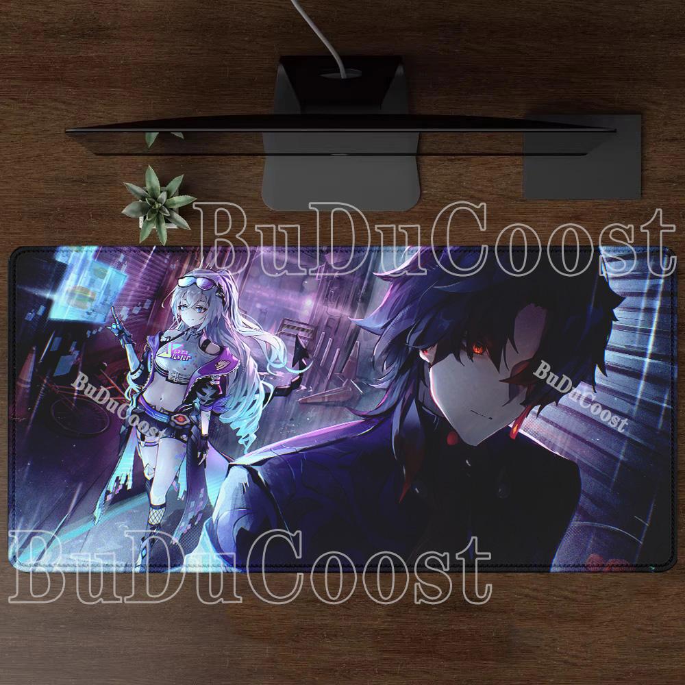 Silver Wolf LV.999 HSR Honkai Star Rail Large XXL Mousepad Overlock Keyboard Anime Girl Kawaii Mouse Pad PC HD Printing Desk Mat