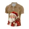 Men's Relaxed Fit Christmas Print Short Sleeve T-Shirt for Casual Holiday Wear