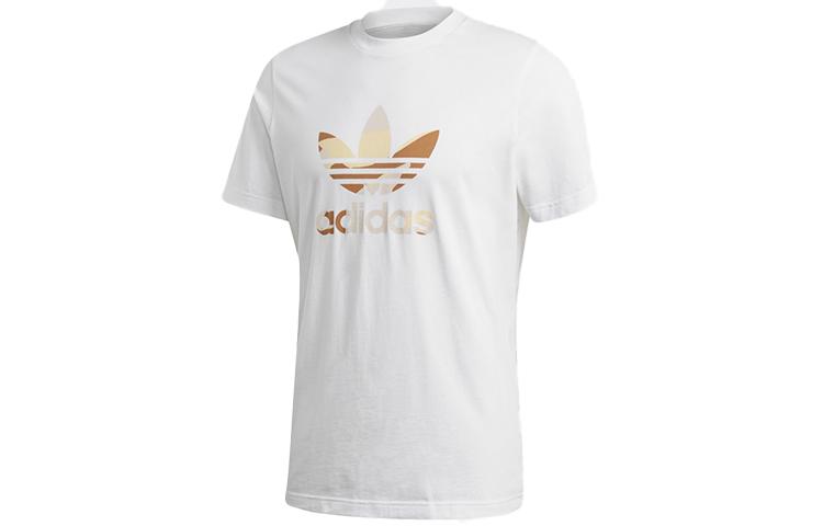 

Adidas Originals T Shirts Men s White Crew Neck Moderate Straight Fit ED6960 XL