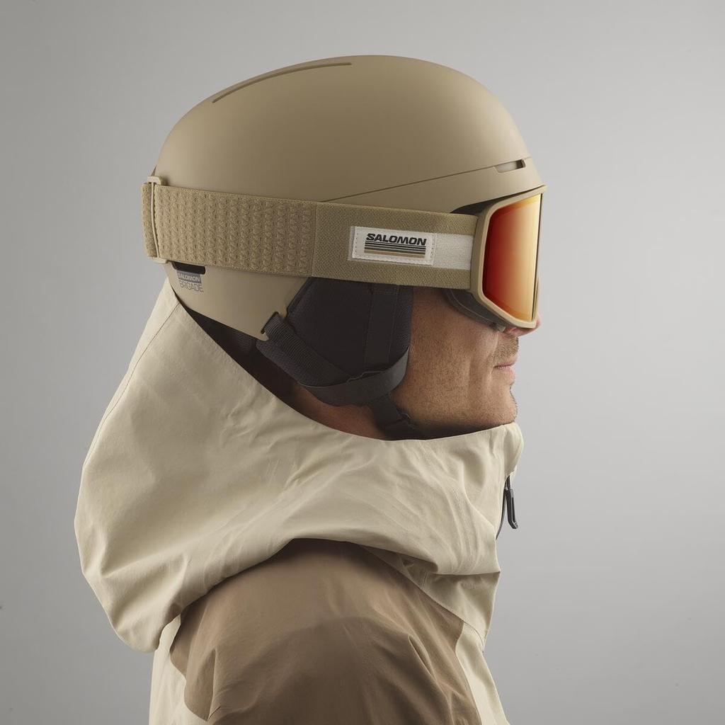 Salomon BRIGADE MIPS Unisex Sepia Tint Ski/Snowboard Helmet, Adult, L47666100, S,