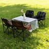 OIMG Outdoor Camping Portable Folding Moon Chair