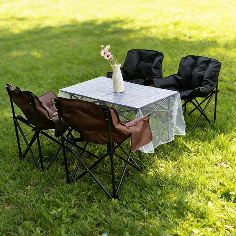 OIMG Outdoor Camping Portable Folding Moon Chair