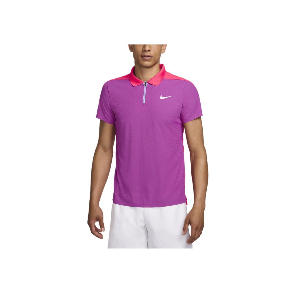 Nike Court Slam Dri-FIT ADV Tennis Moisture-Wicking Slim Fit Polo Shirt Men Polo Shirts Hot-Purple Purple Mystic-Rose FQ2015-518