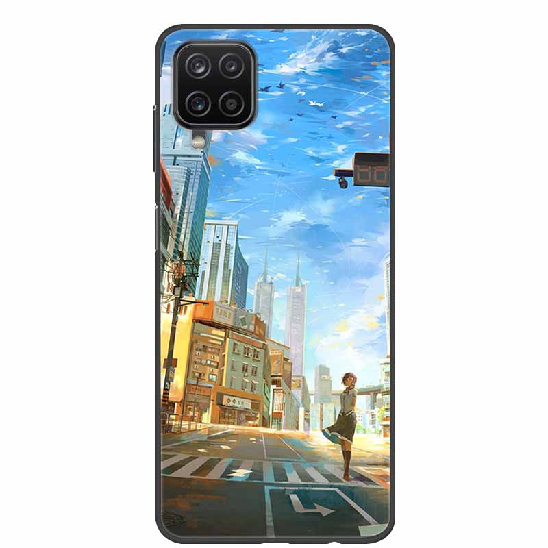 For Samsung A12 Case Marble Soft Silicone Back Case for Samsung Galaxy A12 GalaxyA12 Nacho A 12 SM-A125 Phone Cover Coque Fundas