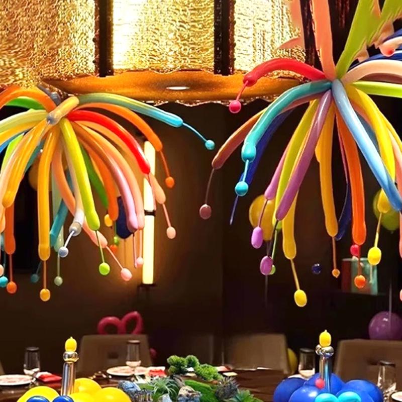 Custom Atmosphere Balloons: Fireworks, Housewarming, Birthday Props & Dopamine Long Strip Decor