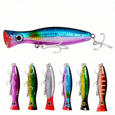 Lure Bait Popper13CM43GLong Casting Hard Bait Bionic Wave Crawling Fake Fish Bait for Bass and Mandarin Fish