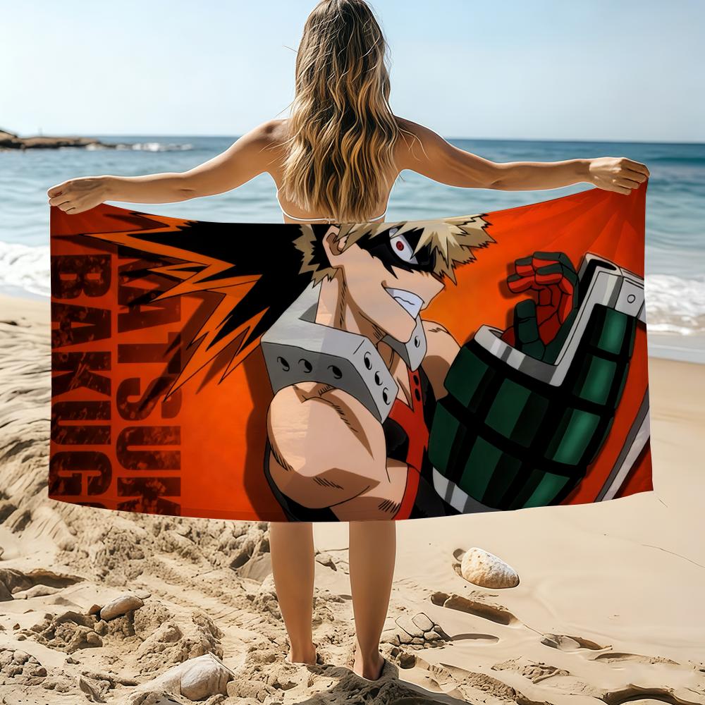 Anime B-Bakugou K-atsuki S Towel Beach Towel Oversized Quick Dry Towel Absorbent Soft Swim BeachTowels for Men Women