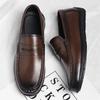 Fashion Men Handmade Leather Loafers Fashion Casual Driving Flats Slip-on Shoes Comfy Moccasins Leisure Walk Business Footwear Sneakers