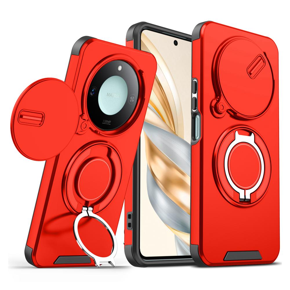 KEYSION 360° Ringständer Handyhülle für Honor X9c 5G X9c Smart Slide Kameraschutz Magnetische stoßfeste Abdeckung für Magic 7 Lite