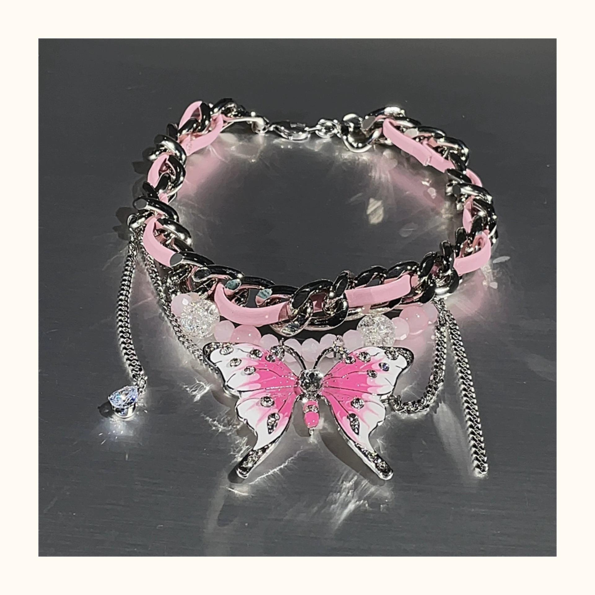 

Кольє на ключицю «Пурпуровий метелик» - Елегантний жіночий чокер з розкішним дизайном, видання 2025 року