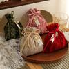 Fashion Ribbon Bow Velvet Candy Box with Tassel Flower Drawstring Bag Handbag Dust Protect Gift Bag Wedding Party