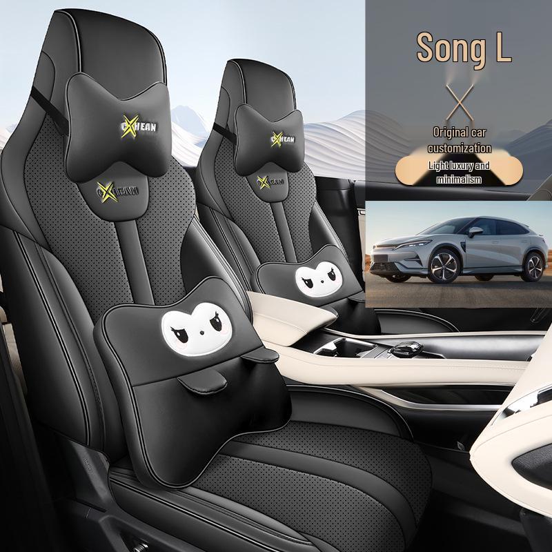 New Model Full Leather Car Seat Cushion for BYD Song L - Universal Four Seasons Use
