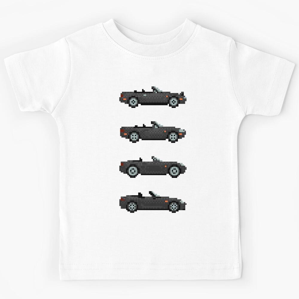 Pixel art Miata generations Black Kids T-Shirt 150