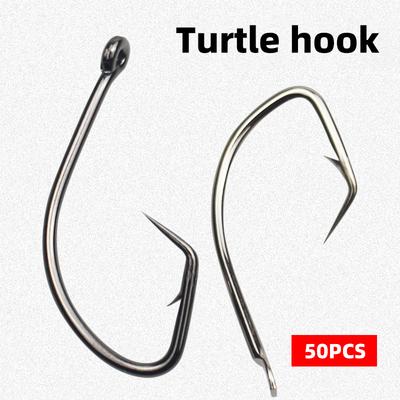 Σετ 50 τεμαχίων Αγκίστρια Ψαρέματος Χελώνας Φιδόκεφαλου Ειδικά Αγκίστρια Γάτου Χέλι με Επιστροφή Μαζική Συσκευασία