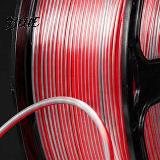 Red Silver Silk Filament PLA 3D Printer 1.75mm Dual Color Filament Bundle Printing Accessories for DIY Projects Models and Crafts