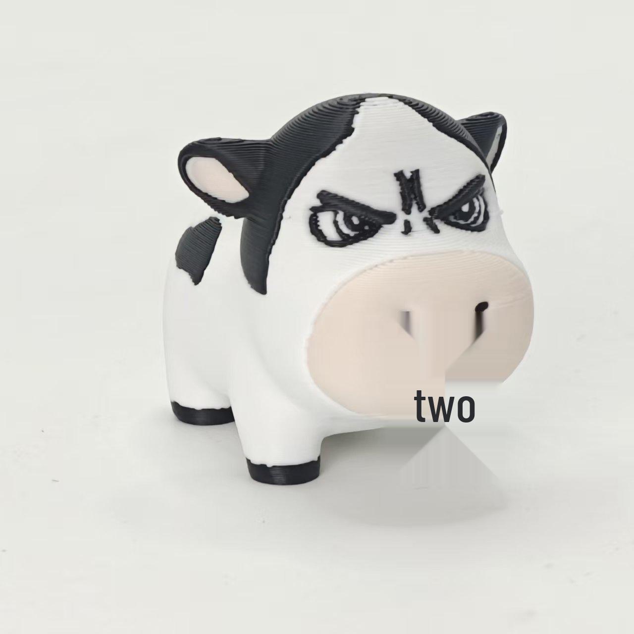 3D-печатная фигурка-игрушка и украшение в виде эмодзи коровы, подарок