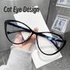 Ultra Light and Fashionable UV Resistant Myopia Glasses New Cat Eye Triangle Frame Anti-Blue Light Eyewear Diopter 0 To -4.0