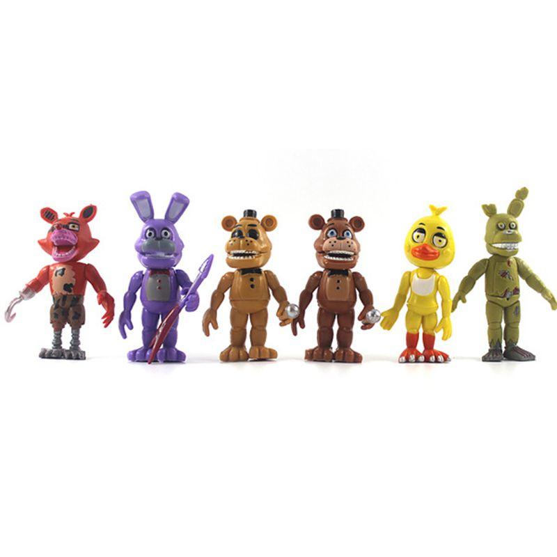 Captivating 6-piece Fnaf Five Nights At Freddy's Action Figures For Enthusiastic Fans
