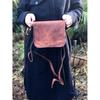 Taška pro tátu, obyčejná přední kožená brašna, 7”x9” crossbody hnědá kožená pánská taška, kožená taška přes rameno pro něj, unisex obyčejná přední taška