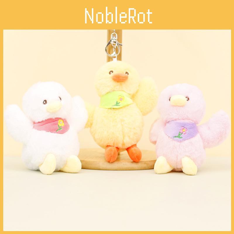 Cute White Duck Plush Keychain Sweet Duck Doll Soft Bag Ornament For Couples