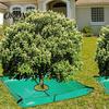 Outdoor Landscaping Organizer Landscape Tarp for Trimming, Garden Pruning with Hole & 4 Reusable Gardening Soil Tray Corner Buckles, Shrub Trimmings