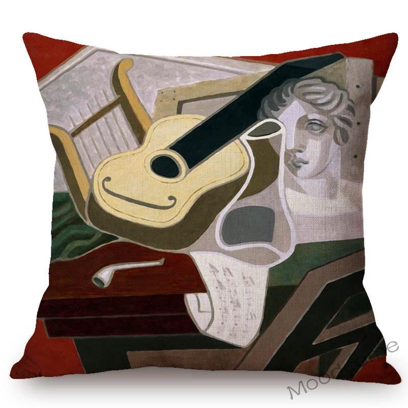 Spanish Abstract Cubism Artist Juan Gris Innovative Modern Art Home Decoration Sofa Pillow Case Cotton Linen Nordic Cushion Case
