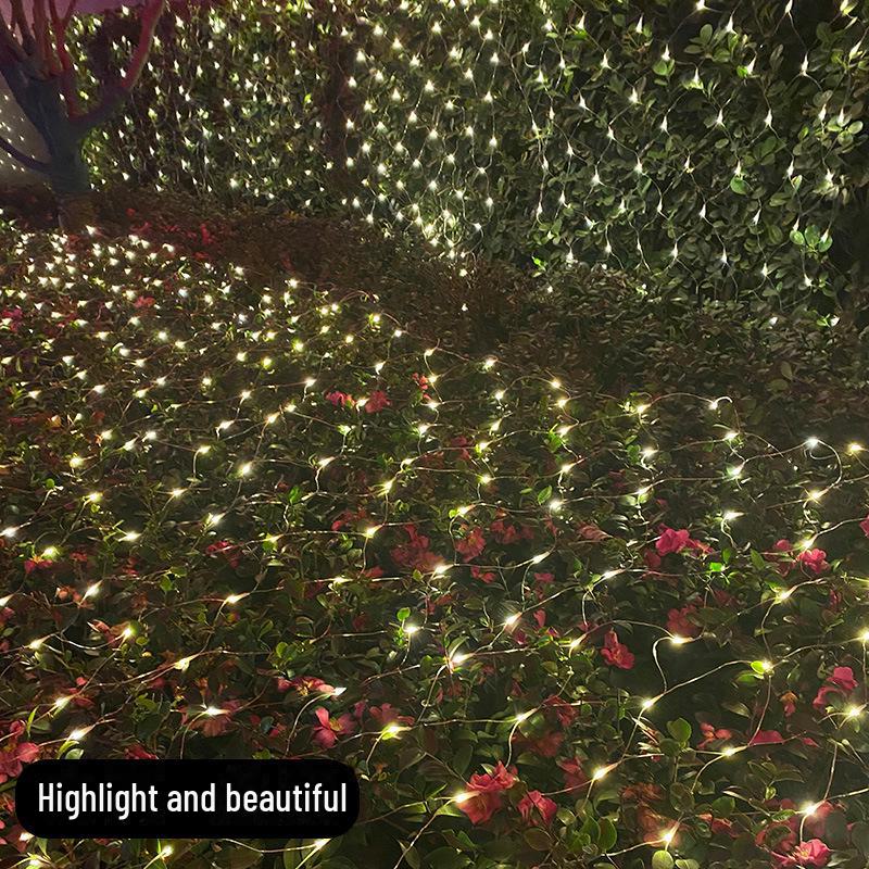 Wasserdichte LED Lichterketten für Fischernetze zur Dekoration von Rasen und Landschaft im Außenbereich