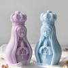 3d Virgin Mary Candle Mold Non-Toxic Candle Making Mold Praying Virgin Mold Exquisite For Home Fragrance Religious Decor Gift