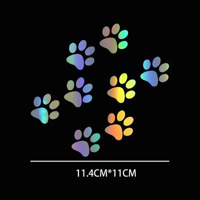 11.4*11CM Car Stickers Cat Paw Print Sticker On Car 3D Carbon Fiber Motorcycles Decoration Stickers and Decals