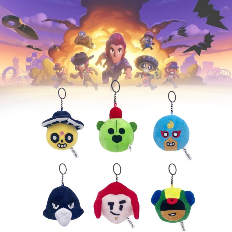 Adorable Spike Plush Keychain Toy From Brawl Stars With Soft Short Plush Fabric