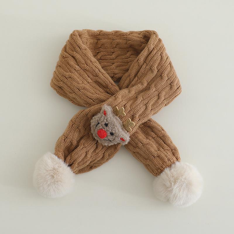 Children's Autumn & Winter Pom-Pom Knit Scarf - Warm, Cute, Cold-Proof Neck Protector