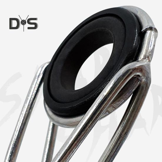 45Pcs/Box Fishing Rod Guide Ring Assorted Sizes Stainless Steel Ceramic Eyelet Replacement Freshwater Saltwater Fishing Pole Tip Repair Kit