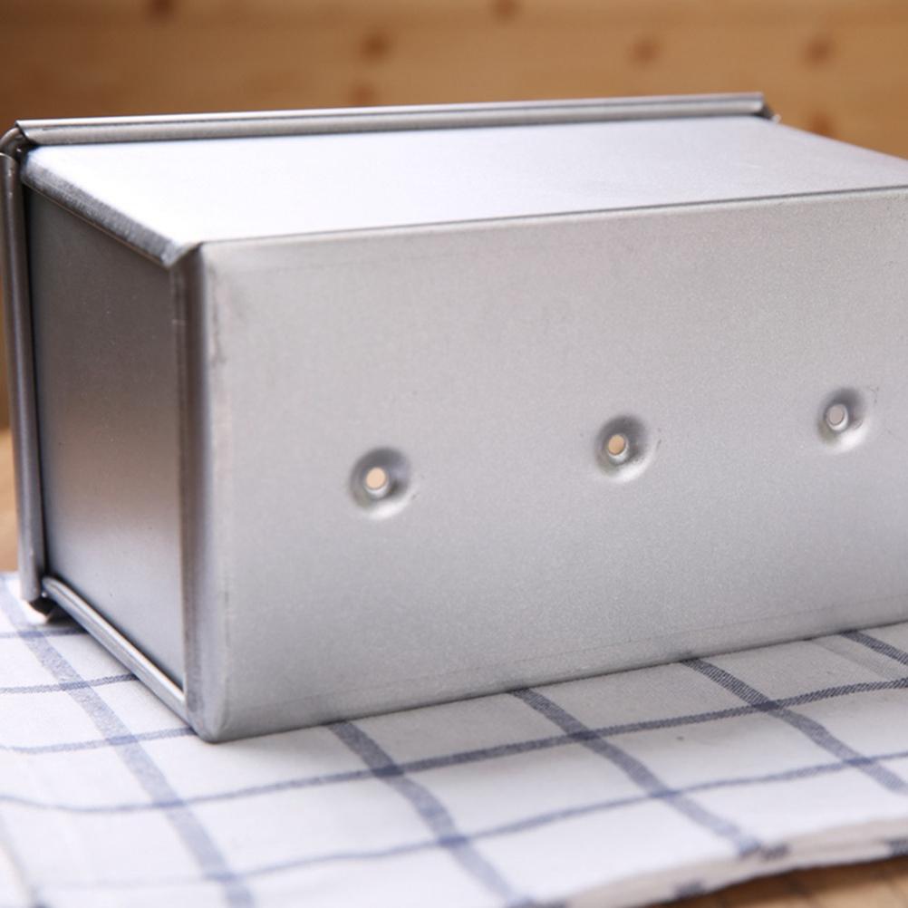 450g Aluminum Toast Bread Pan with Lid Square Loaf Cake Mold Baking Tin