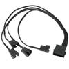 PWM Fan Splitter Practical 4 Pin Adapter Durable 3 Pin Extension Power Cable for Desktop Computer