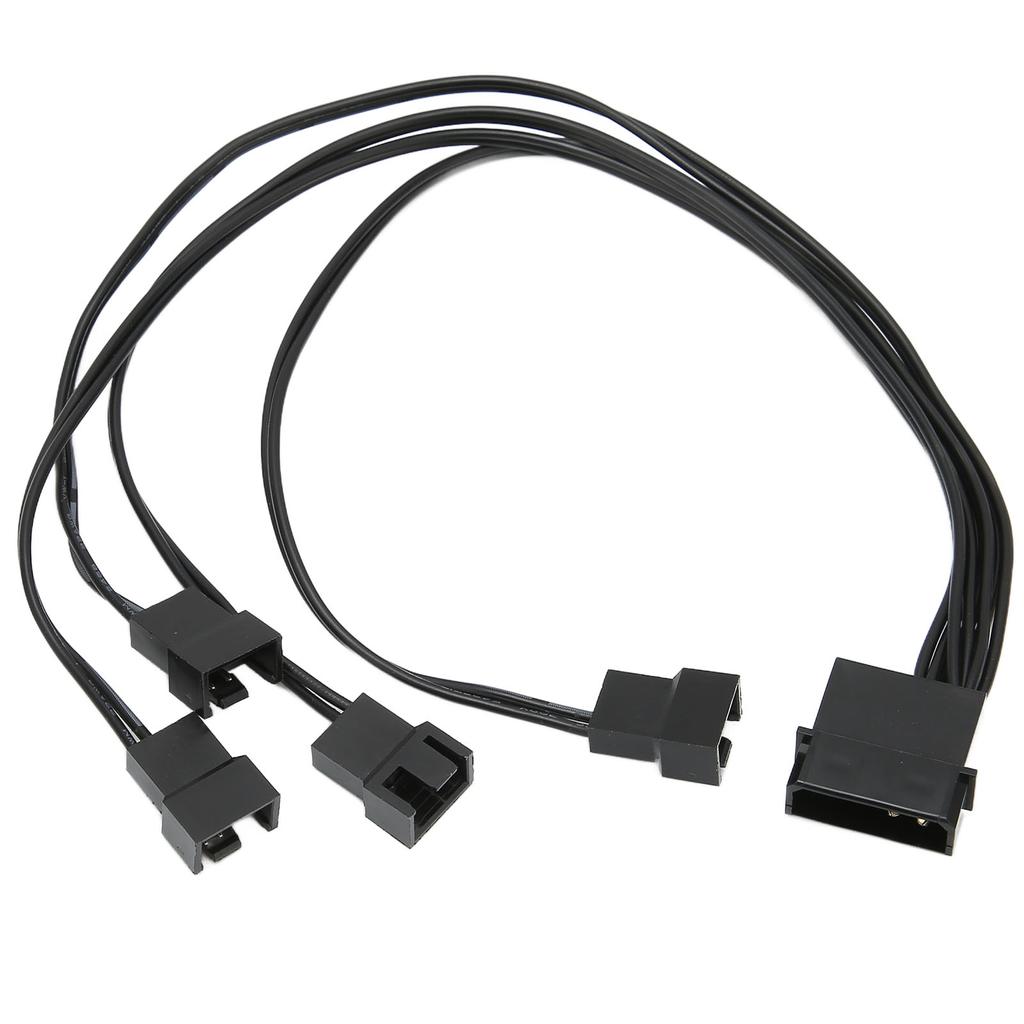 PWM Fan Splitter Practical 4 Pin Adapter Durable 3 Pin Extension Power Cable for Desktop Computer