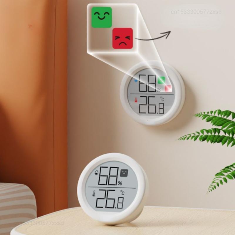 Temperatur-Feuchtigkeitsmesser Zuhause Hochpräzises Elektronisches Thermometer Babyzimmer Wandmontiert Trocken-Nass-Temperaturtabelle